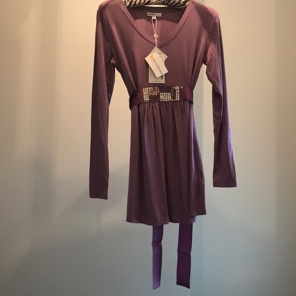 Momo maternity purple sequin blouse